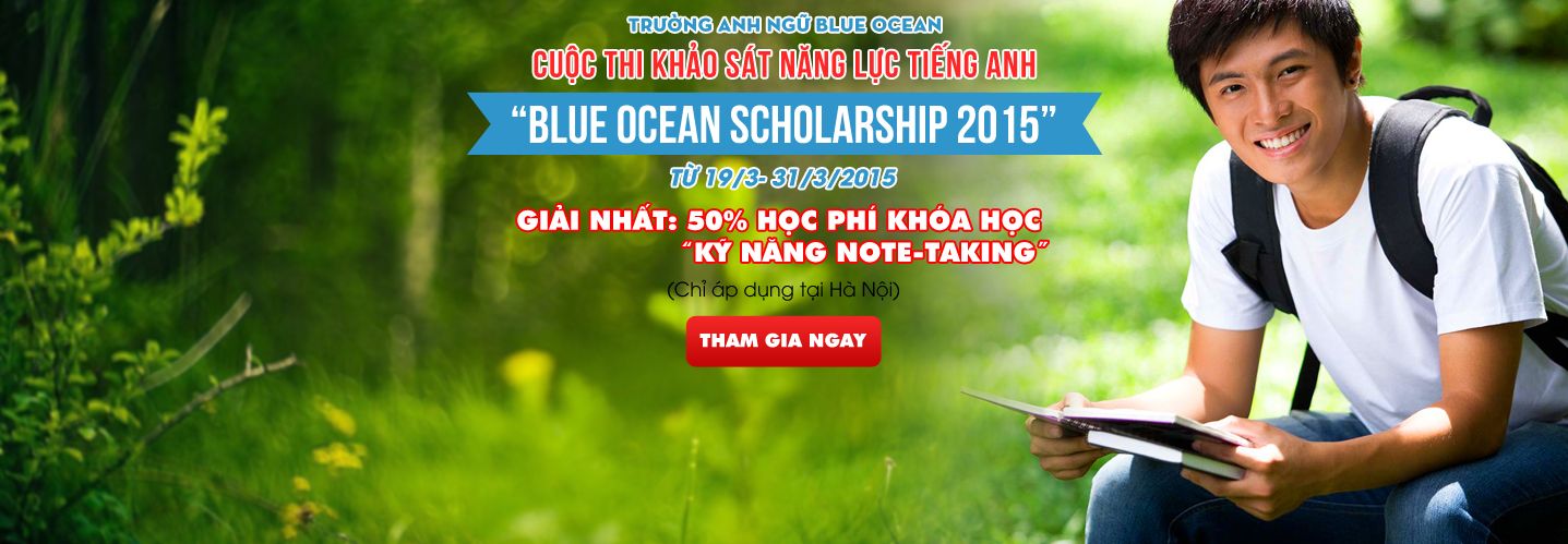 Cuộc thi Khảo sát năng lực tiếng anh “Blue Ocean Scholarship 2015”
